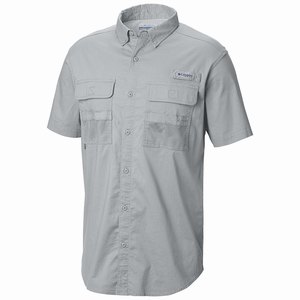 Columbia PFG Half Moon™ Shortärmad Skjorta Herr Grå (DRSCX9651)